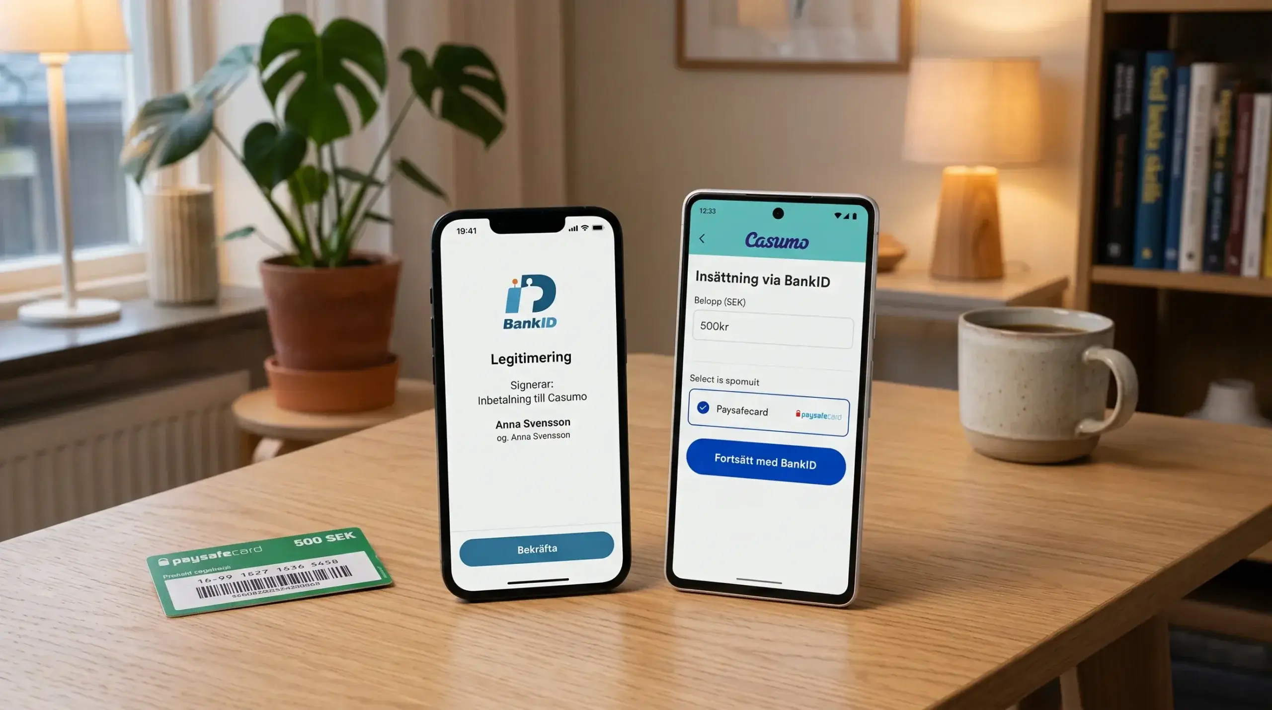BankID-verifiering vid Paysafecard-insättning hos svenska spelbolag