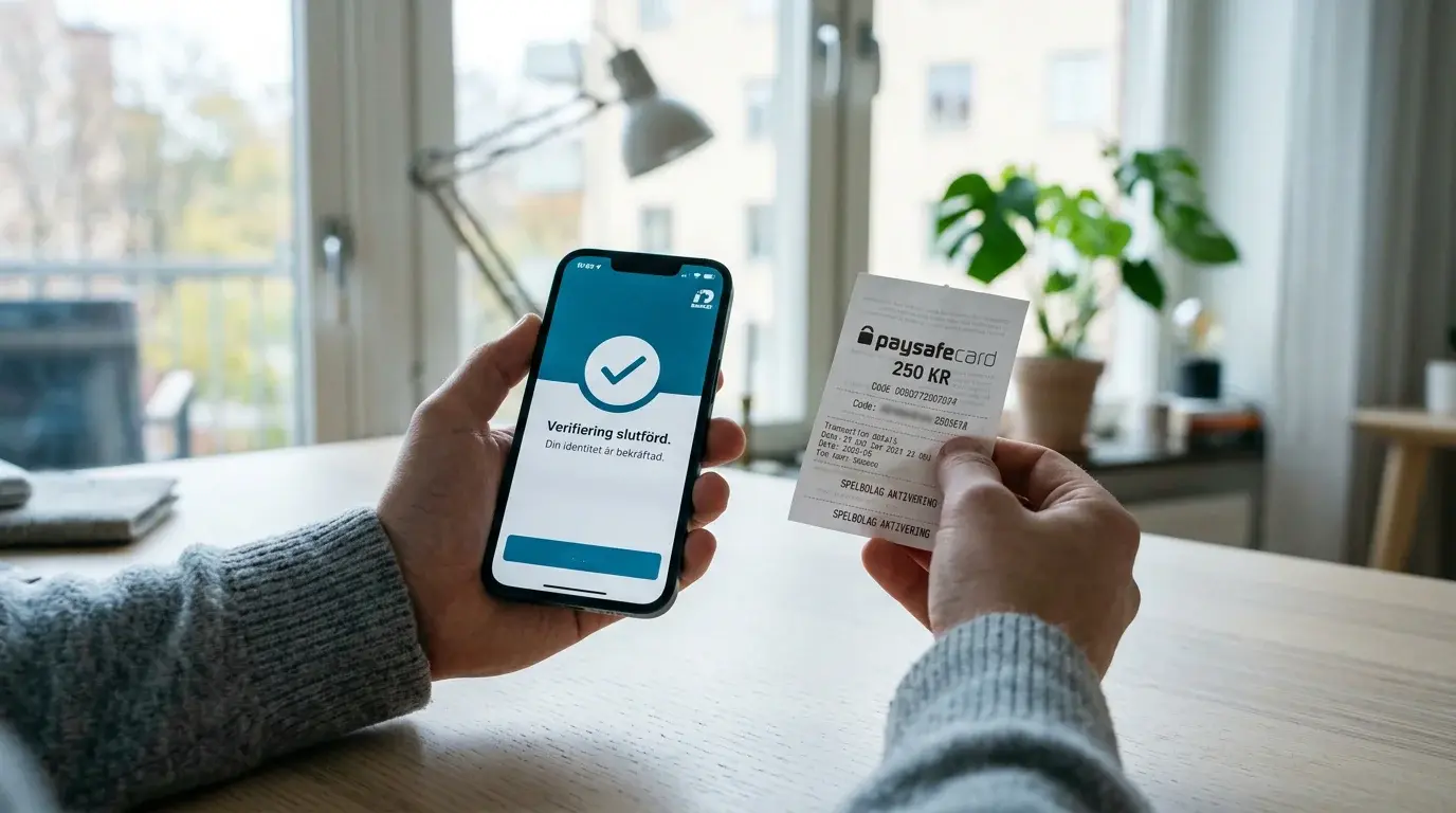 BankID-verifiering och Paysafecard-säkerhet hos svenskt licensierat spelbolag