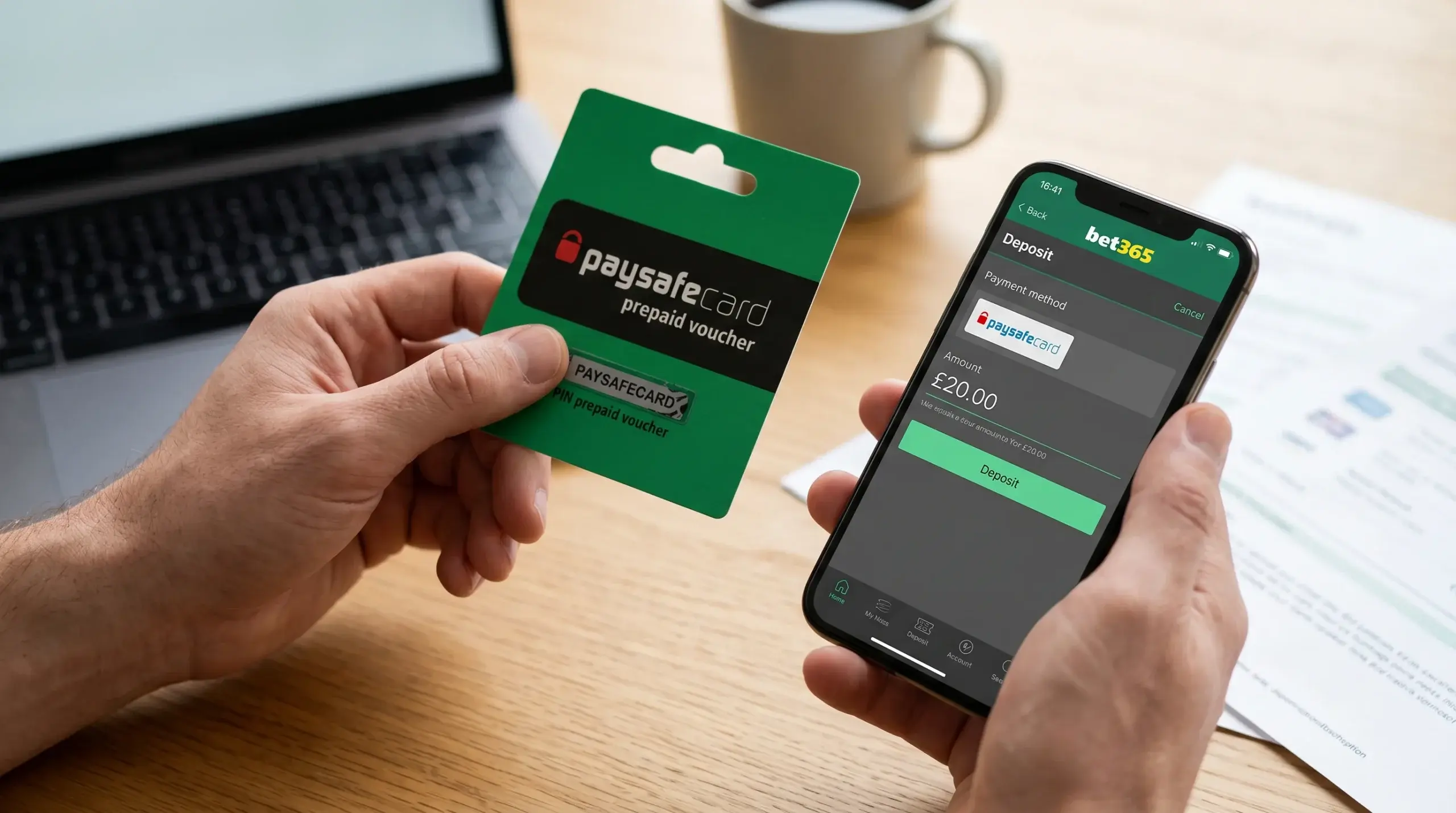 Paysafecard-insättning hos Bet365 för svenska spelare