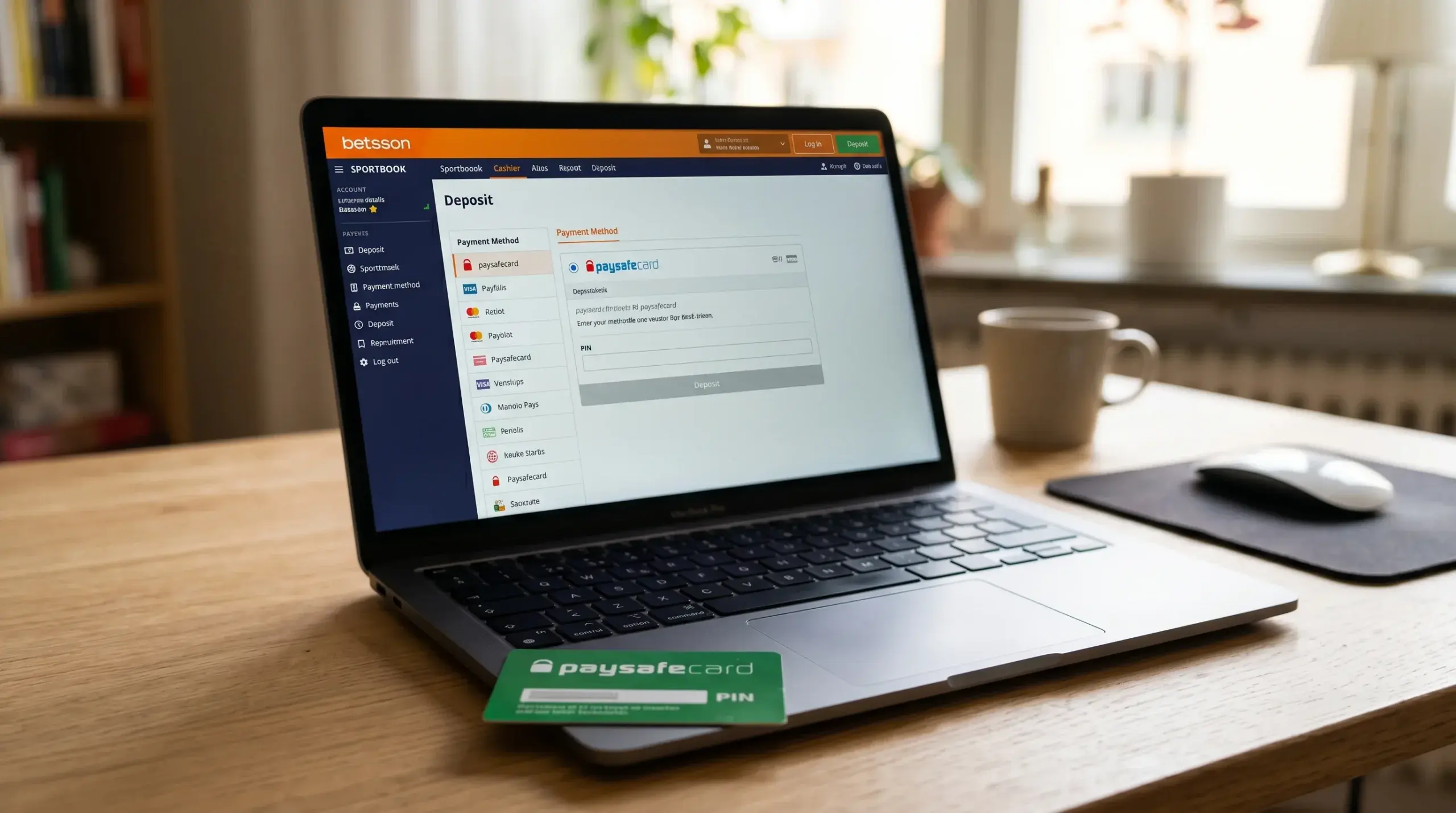 Paysafecard-betalning hos Betsson för svenska spelare