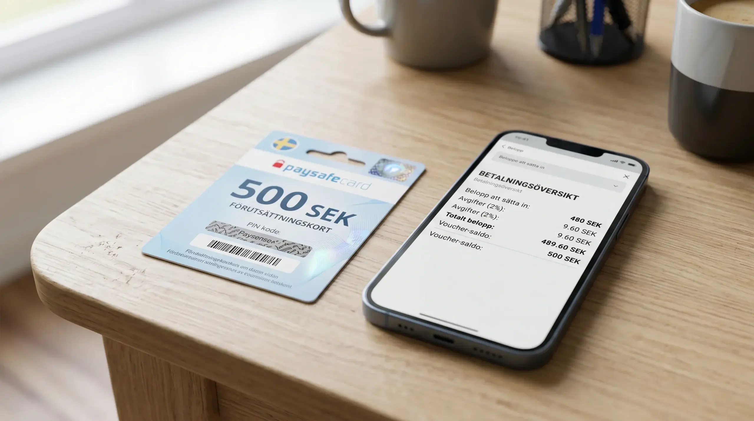 Kostnadsöversikt för Paysafecard-insättning hos svenska spelbolag