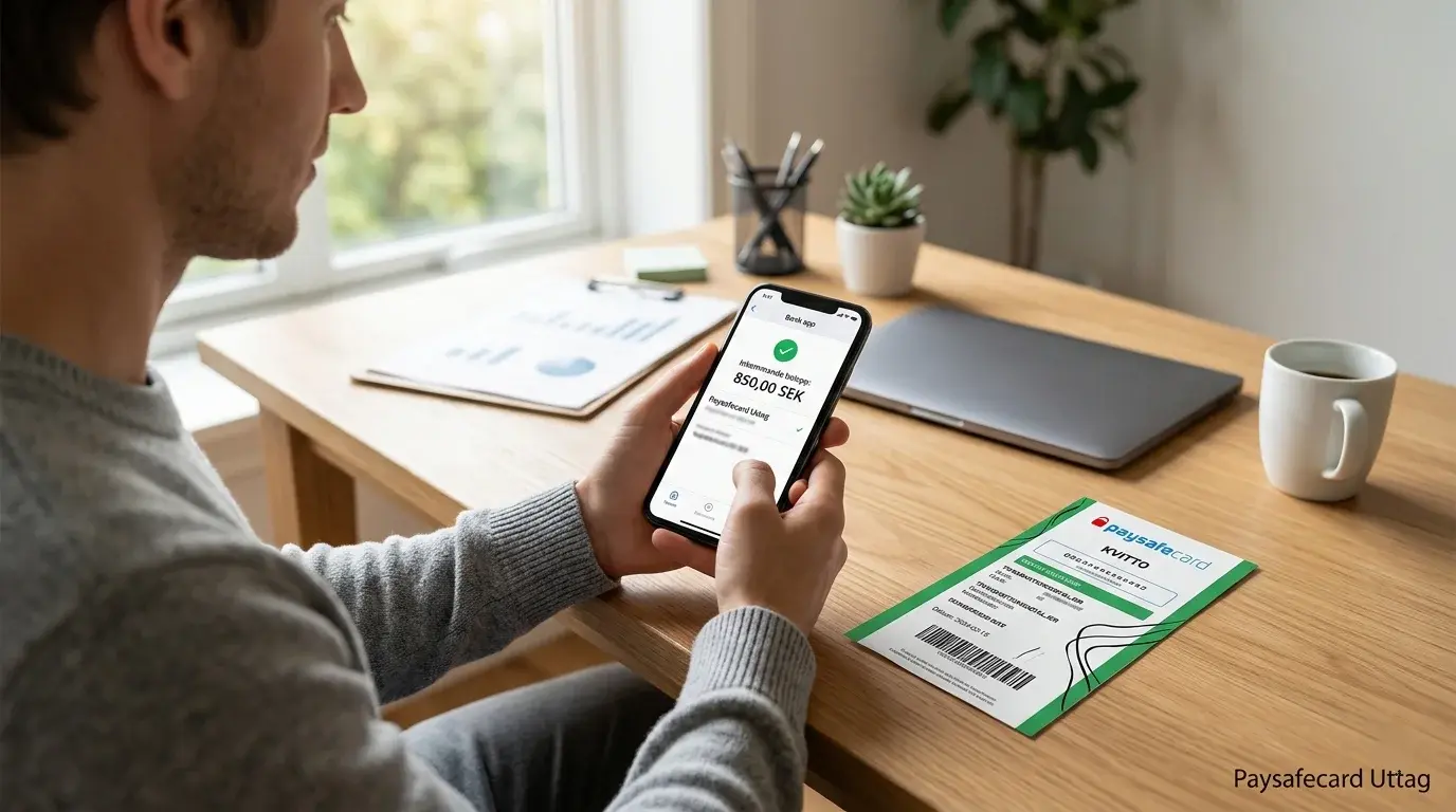 Uttagsalternativ efter insättning med Paysafecard hos svenska bettingsidor