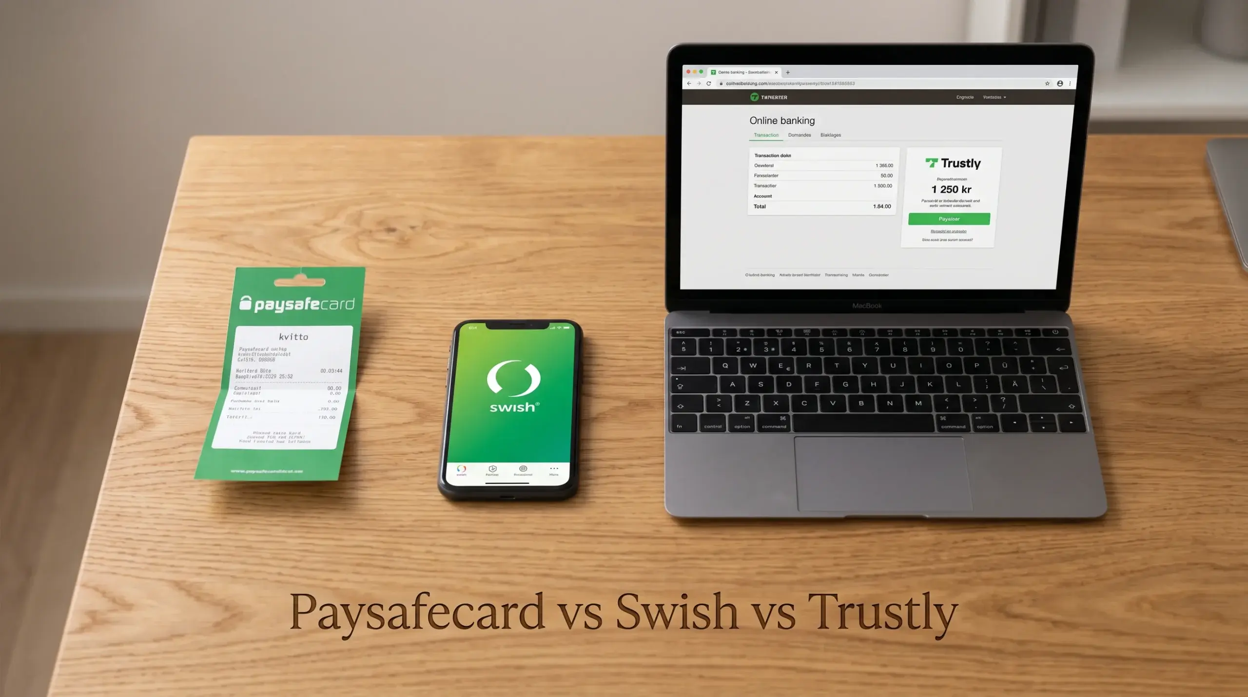 Jämförelse av Paysafecard, Swish och Trustly för betting i Sverige